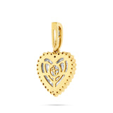 14k Gold Baguette Diamond Heart Pendant