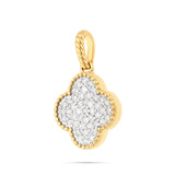 14k Gold Diamond Clover Necklace