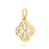 14k Gold Diamond Clover Necklace