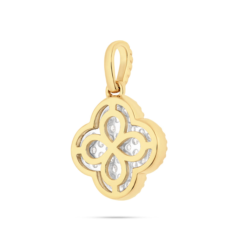 14k Gold Diamond Clover Necklace