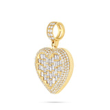 14k Diamond & Emerald Heart Pendant