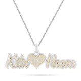 Two-Tone Bilevel Diamond Customizable Pendant