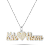 Two-Tone Bilevel Diamond Customizable Pendant