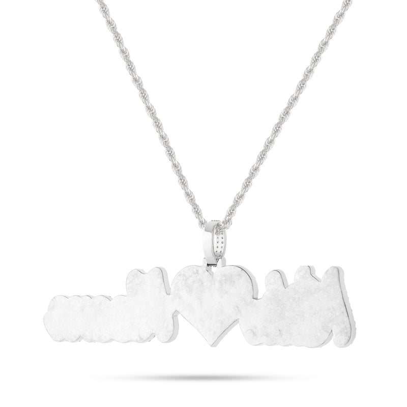 Two-Tone Bilevel Diamond Customizable Pendant