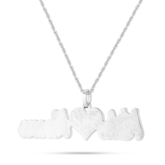 Two-Tone Bilevel Diamond Customizable Pendant