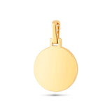 Yellow Solid Gold and Diamond Bitcoin Medallion Pendant
