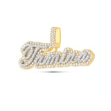 Your Name - Customizable Gold & Diamond Bilevel Name Pendant