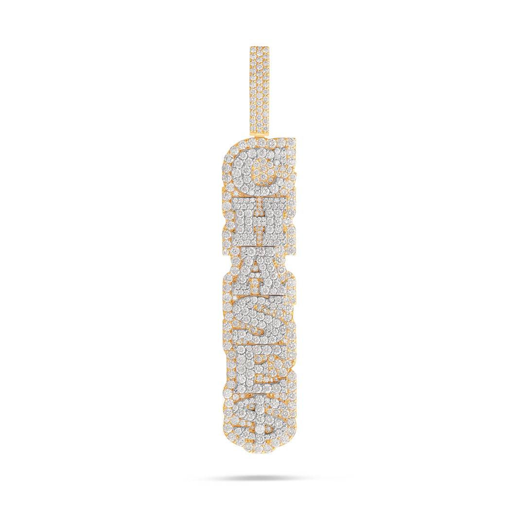 Customizable Vertical Bilevel Diamond Name Necklace – Shyne Jewelers™