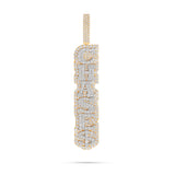 Customizable Vertical Bilevel Diamond Name Necklace