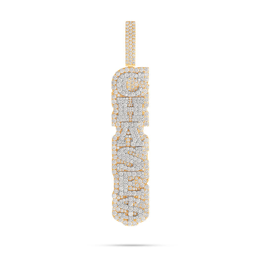 Customizable Vertical Bilevel Diamond Name Necklace