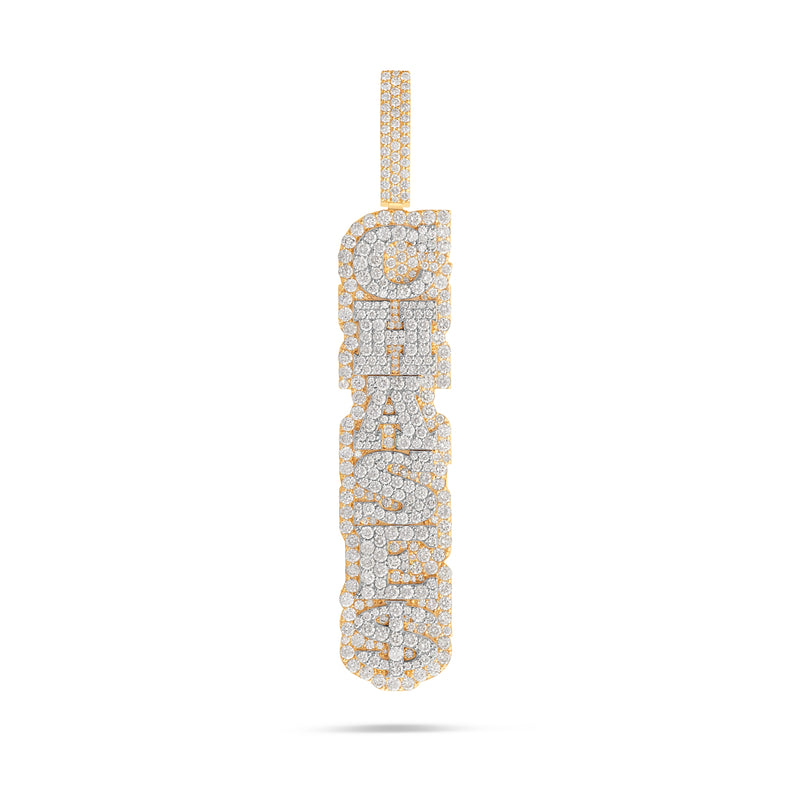 Customizable Vertical Bilevel Diamond Name Necklace