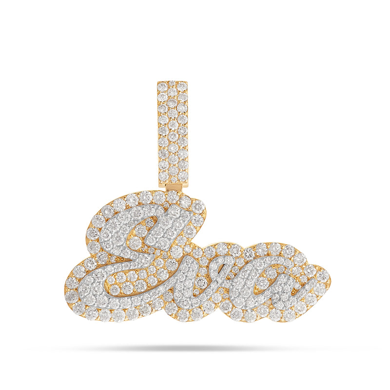 Bilevel Diamond Name Pendant
