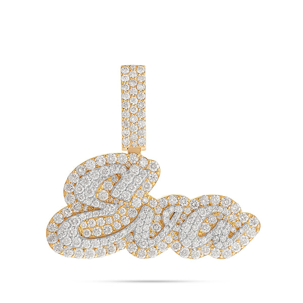 Bilevel Diamond Name Pendant