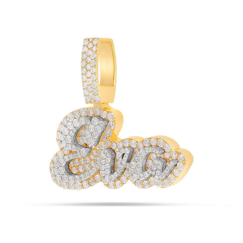 Bilevel Diamond Name Pendant