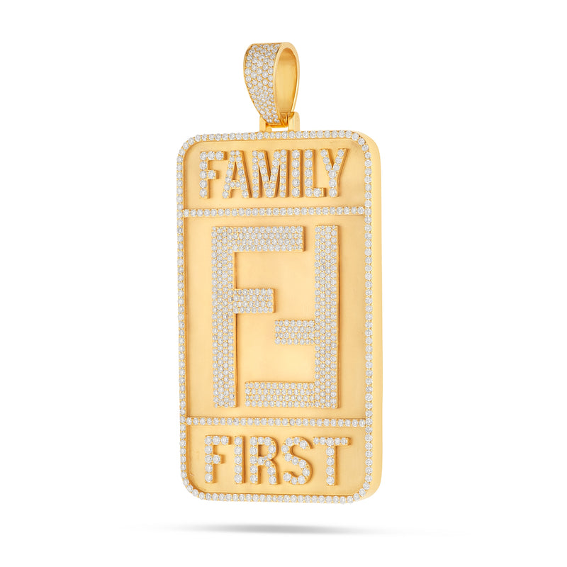 Customizable Gold & Diamond Logo Pendnant