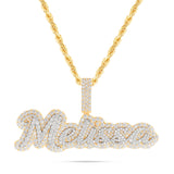 Customizable Diamond Bilevel Name Pendant