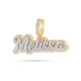 Customizable Diamond Bilevel Name Pendant