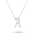 10K Gold 1.75ct Baguette & Round Diamond Initial Necklace