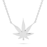 14k Gold Pot Leaf Necklace