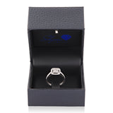 14K White Gold Baguette and Round Diamond Bridal Ring