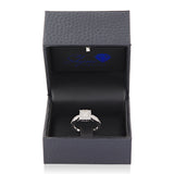 14K White Gold Cluster Diamond Engagement Ring