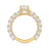 14K Yellow Gold Round Diamond Engagement Ring