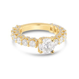 14K Yellow Gold Round Diamond Engagement Ring