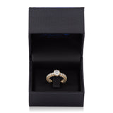 14K Yellow Gold Round Diamond Engagement Ring