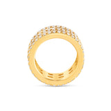 5-Row Baguette & Round Diamond Eternity Band