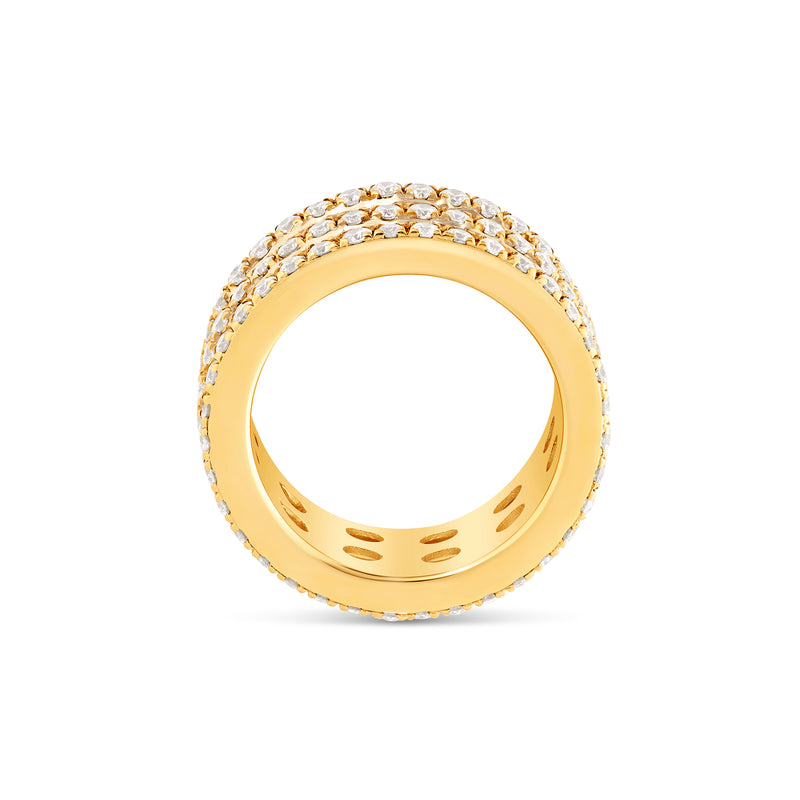 5-Row Baguette & Round Diamond Eternity Band