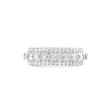 5-Row Diamond Middle Raised Eternity Band