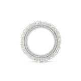 5-Row Diamond Middle Raised Eternity Band