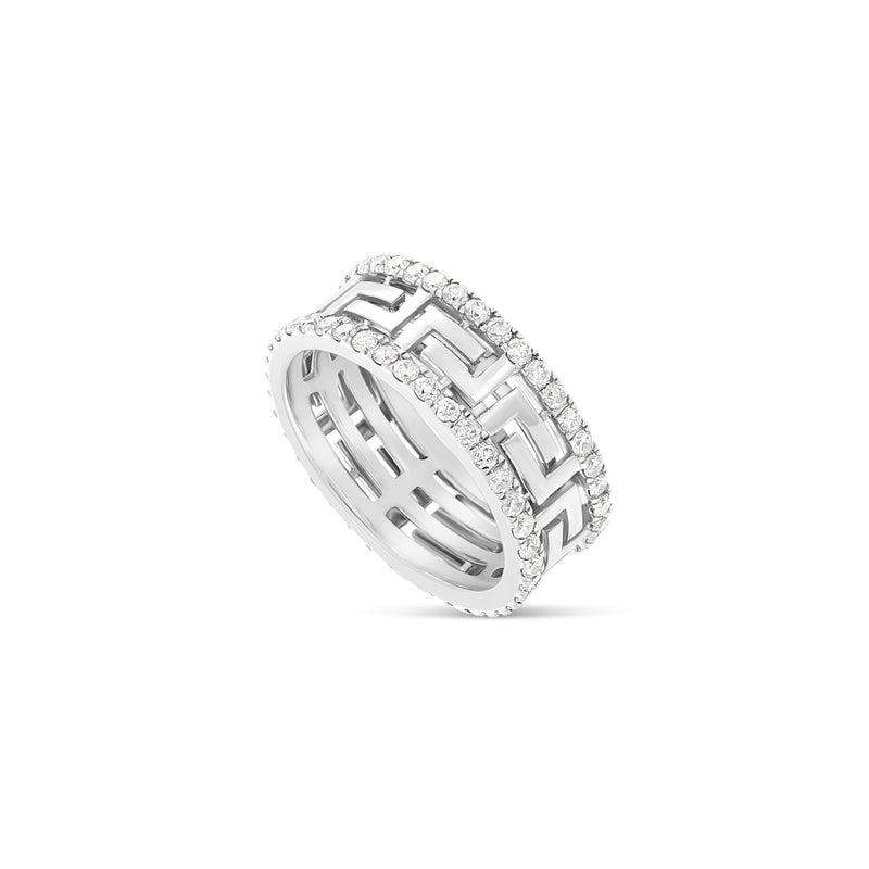 Greek Logo Diamond Eternity Band