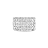 Multi Row Diamond Half Eternity Statement Ring