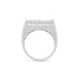 Men's 18k White Gold Baguette Diamond Fashion Ring