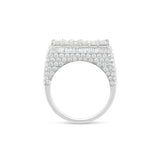 Men's 18k White Gold Baguette Diamond Fashion Ring