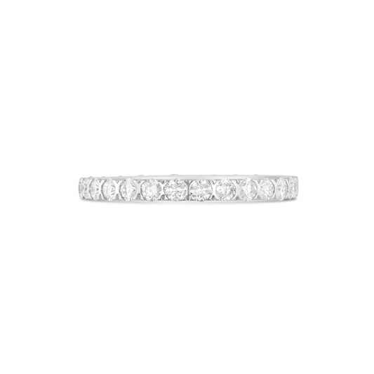 14k White Gold with Round Diamond Eternity Band