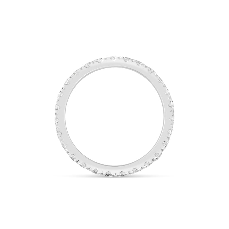 14k White Gold with Round Diamond Eternity Band