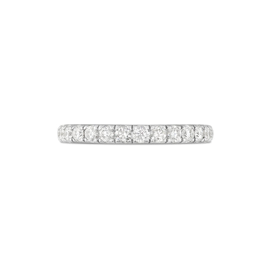 14k White Gold Round Diamond Eternity Band