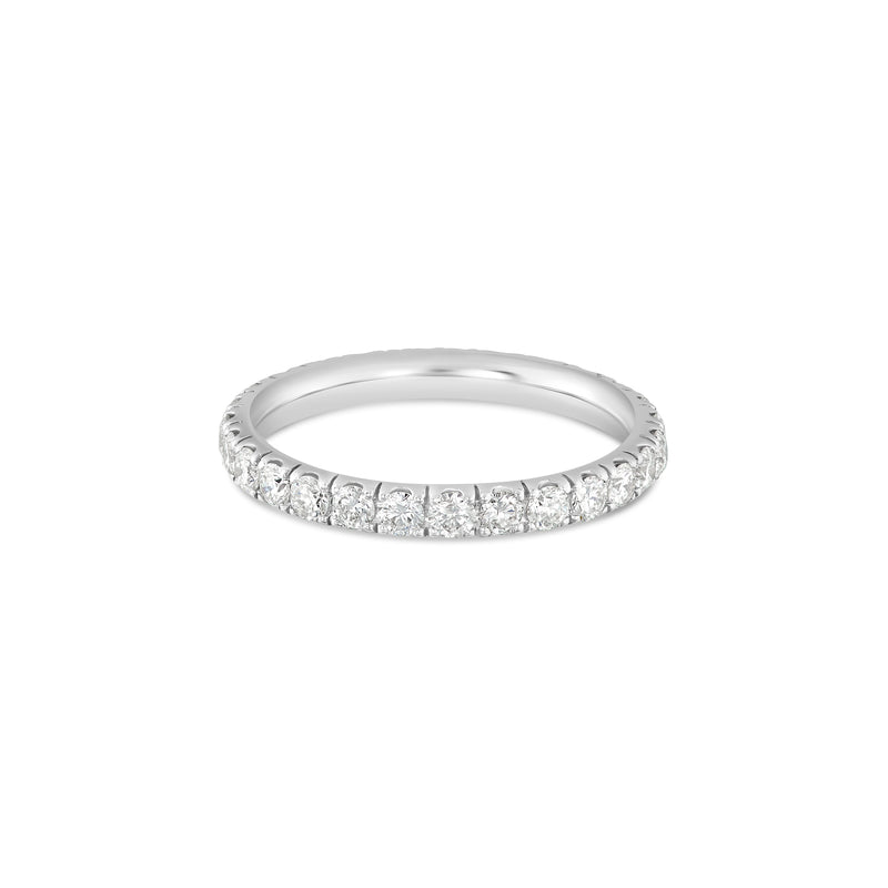 14k White Gold Round Diamond Eternity Band
