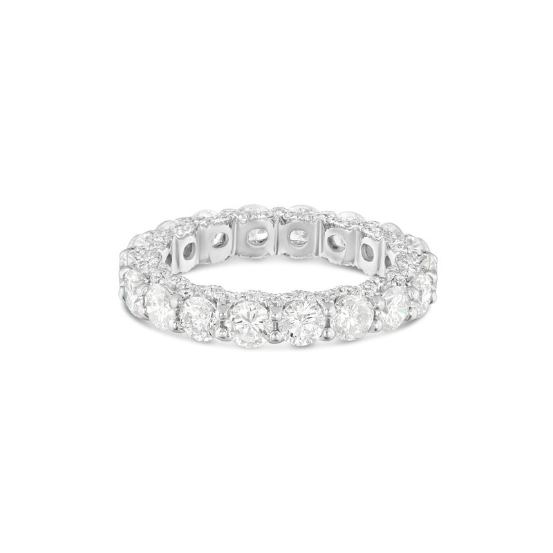 14k White Gold Diamond Eternity Band Ring
