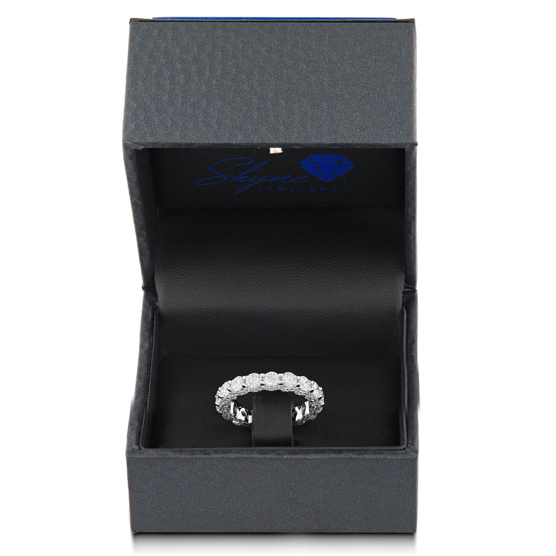 14k White Gold Diamond Eternity Band Ring