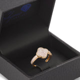 14k Gold Diamond Clover Ring