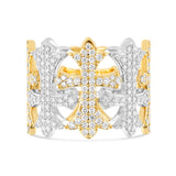 10K Gold diamond Cross Ring