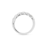 White Gold Cuban Diamond Ring
