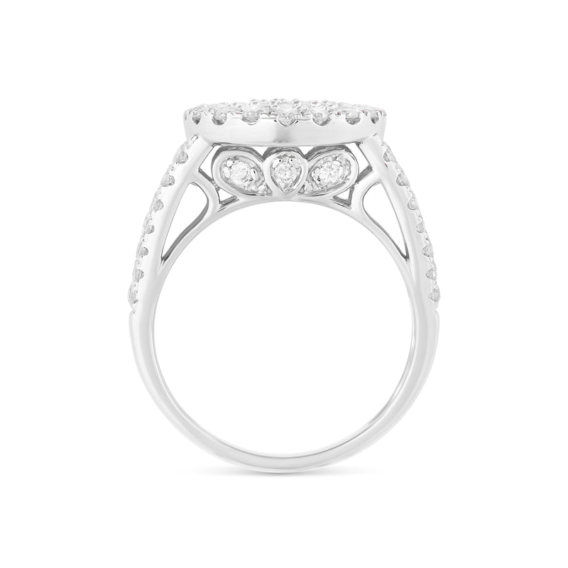 14K White Gold Trio Diamond Ring Set