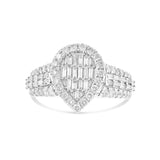 His and Hers Baguette & Round Diamond Trio Ring Set