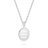 14K Gold Small Flat Picture Pendant