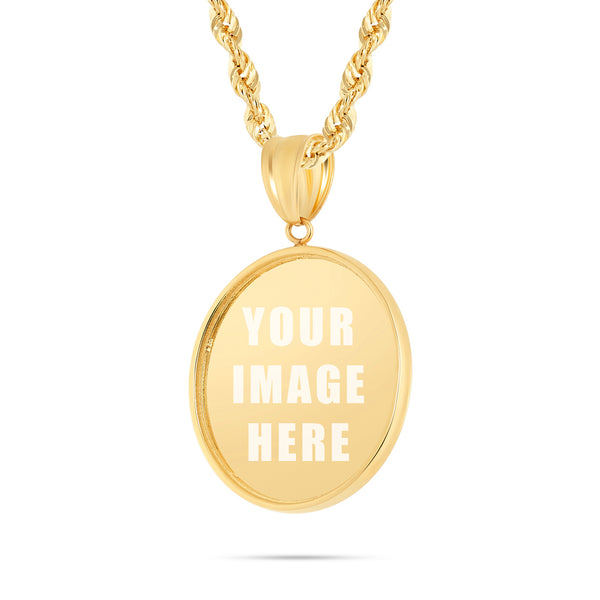14K Gold Medium Picture Pendant