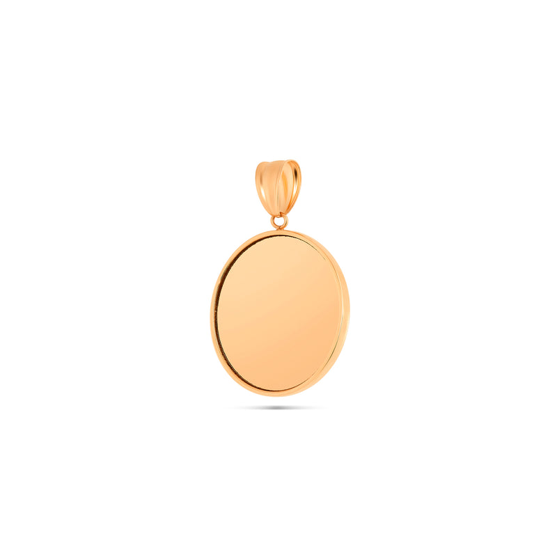14K Gold Small Flat Picture Pendant